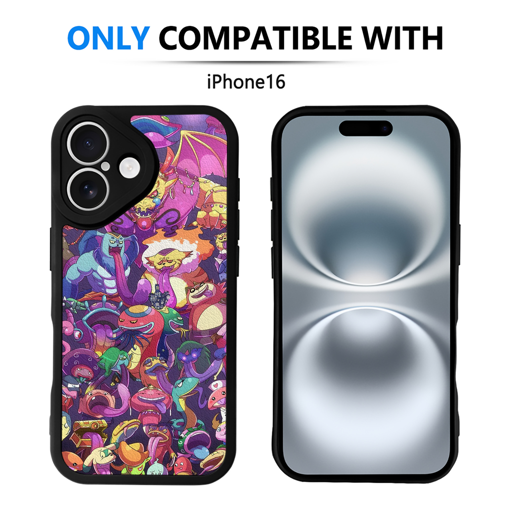 （画像用） 妖怪ウォッチ Yo-kai Watch 【iPhone 16シリーズ対応】シリコンスマホケース（レザー調） 材質：シリコン
